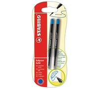 STABILO Recharge - Blister x 2 recharges stylo bille STABILO pointball - Bleu