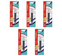 STABILO Recharges PALETTE - Largeur d'écriture F - Couleur d'écriture bleue - Lot de 5 x 2 recharges