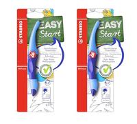 STABILO Rollerball Ergonomique EASYoriginal - Droitier - Bleu Foncé / Bleu Clair - Lot de 2