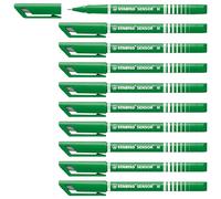STABILO SENSOR M - Stylo feutre pointe - Lot x 10 feutres d'écriture pointe moyenne - Vert