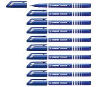 STABILO SENSOR - Stylo feutre pointe fine - Lot x 10 stylos-feutres - pointe 0,3 mm - Bleu