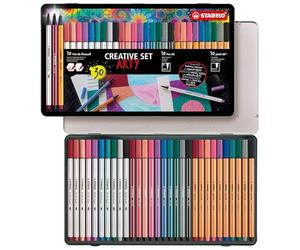STABILO Set Créatif "ARTY", étui en métal de 30 pièces
