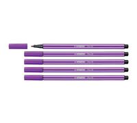 Stabilo Set of 5 Felt Tip Pens Drawing Pen 68 Paste - Medium 1 mm Purple