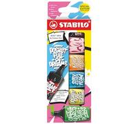 STABILO Surligneur BOSS MINI – Étui de 6, pointe biseautée, encre à base d'eau, multicolore