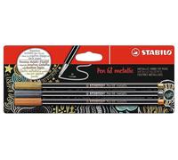 Stabilo Stylo 68 Métallique, Or, Argent Et Cuivre Paquet De 3 - B-53046-10