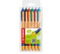 STABILO pointball Noir, Bleu, Vert, Rouge, Turquoise, Violet Stylo à bille rétractable avec clip 6 pièce(s)