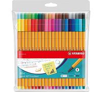 STABILO - Stylo feutre d'écriture pointe fine - point 88 - Pochette x 40 stylos feutres fins - coloris assortis