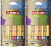 STABILO Stylo Feutre Point 88 Mini - Sachet X 12 Stylos-feutres Mini - #mySTABILOdesign (Lot de 2)