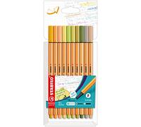 Feutre - STABILO - Point 88 - Pointe fine - Étui de 10 - Nouvelles couleurs