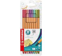 STABILO Stylo feutre pointe fine point 88 - Etui carton x 8 feutres fins point 88 - coloris cocooning