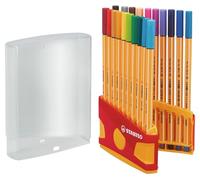 STABILO Stylo feutre Point 88 - Étui ColorParade x20 feutres coloris assortis avec attache