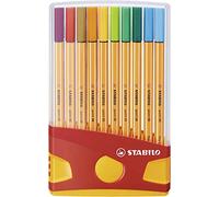 STABILO Stylo feutre pointe fine point 88 - Étui ColorParade x 20 feutres fins- Coloris assortis - sans attache