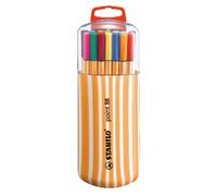 STABILO Stylo feutre point 88 – pointe fine – Étui Zebrui x 20 stylos – coloris assortis