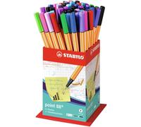 STABILO Stylo feutre pointe fine point 88 - Godet x 60 stylos feutres - Coloris assortis