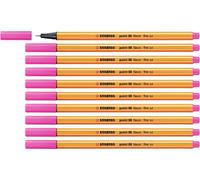 STABILO Stylo feutre pointe fine point 88 - Lot x 10 stylos feutre - Rose Foncé