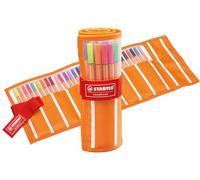 STABILO Stylo feutre pointe fine point 88 - Rollerset x 30 feutres fins - coloris assortis dont 5 fluo