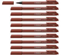 STABILO Stylo feutre pointMax - Lot x 10 stylos feutre pointe moyenne - Marron Chocolat