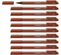 STABILO Stylo feutre pointMax - Lot x 10 stylos feutre pointe moyenne - marron rouille