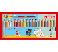 STABILO Stylo multi-talents bois 3 en 1 18er Etui Pastell