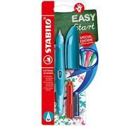 STABILO Stylo plume enfant EASYbirdy 3D Wildlife - Blister x 1 stylo plume droitier + 1 clé de réglage - bleu