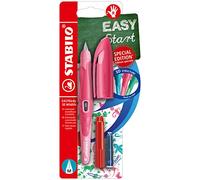 STABILO Stylo plume enfant EASYbirdy 3D Wildlife - Blister x 1 stylo plume droitier + 1 clé de réglage - rose