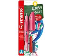 STABILO Stylo plume enfant EASYbirdy 3D Wildlife - Blister x 1 stylo plume gaucher + 1 clé de réglage - rose