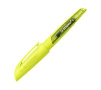 STABILO - stylo plume ergonomique - EASYbuddy NEON - plume L spéciale gaucher - Cartouche incluse - Jaune fluo