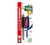 STABILO Stylo-plume ergonomique Easybuddy - Pointe M - Noir/Magenta