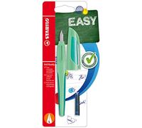 STABILO Stylo plume gaucher EASYbuddy - Blister x 1 stylo plume ergonomique - plume L spéciale gaucher - menthe à l'eau