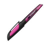 STABILO - Stylo-plume standard M - EASYbuddy en noir/magenta - bleu (effaçable) - Avec cartouche