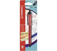 STABILO Stylo roller avec mécanisme à pression - Palette rouge - Largeur de trait F (0
