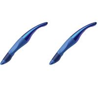 STABILO Stylo roller EASYoriginal - 1 stylo roller ergonomique rechargeable - Bleu Edition Hologramme - droitier (Lot de 2)