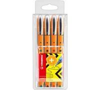 STABILO Stylo roller worker medium, étui de 4 Orange G