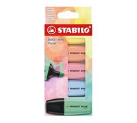 STABILO Surligneur BOSS MINI Pastel - Lot de 5 - Couleurs assorties