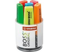 STABILO Surligneur BOSS ORIGINAL, boîte ronde de 6 G