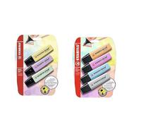 STABILO Surligneur BOSS ORIGINAL Pastel - Lot 7 surligneurs pastel - jaune, lilas, menthe, abricot, bleu, mauve, gris