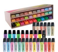 STABILO BOSS ORIGINAL - Surligneur - Set de bureau x 30 surligneurs - 9 fluo, 14 pastel, 6 couleurs nature et 1 marqueur noir
