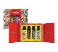 STABILO Surligneur BOSS ORIGINAL D&G - Coffret 4 surligneurs - Décors exclusifs Dolce&Gabbana