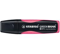 Stabilo Surligneur Green Boss, Rose À 83% À Base De Plastique Recyclé, Pointe Biseautée