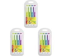 STABILO Surligneur swing cool - Pochette x 4 surligneurs fluo - jaune, vert, bleu, rose, Paquet de 3