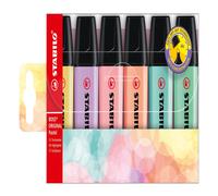 STABILO Surligneurs Boss Original Pastel - Coffret plastique de 6 pièces