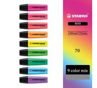 Stabilo-Surligneurs Pour Étudiants,Stylo Marqueur De Dessin,Fournitures Scolaires Et De Bureau,Fournitures D'art Mignonnes,Kawaii,6 Couleurs,9/15 Couleurs - Type Classic 9 Colors