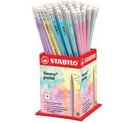 STABILO Crayon papier Swano Pastel - Graphite HB - Pot 72 crayons coloris pastel assortis