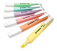 Stabilo - Swing Cool - Lot de 6 surligneurs pastel 1-4 mm - Couleurs assorties