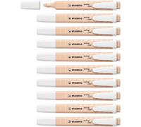 STABILO swing cool NatureCOLORS - Surligneur - Lot x 10 surligneurs - beige rosé
