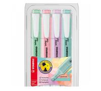 STABILO Swing Cool Pastel Étui en plastique de 4 surligneurs - 113, 116, 129 et 155