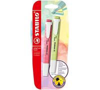 STABILO - Swing Cool Pastel - Lot de 2 surligneurs - Vert citron et rose