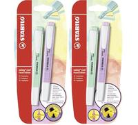 STABILO swing cool Pastel - Surligneur - Blister x 2 surligneurs - menthe/lilas (Lot de 2)