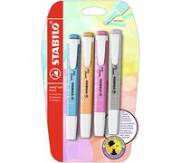 STABILO swing cool Pastel - Surligneur - blister x 4 surligneurs pastel- abricot + bleu + mauve + gris