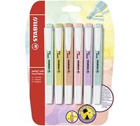 STABILO swing cool pastel - Surligneur - blister x 6 surligneurs pastel - Coloris assortis
